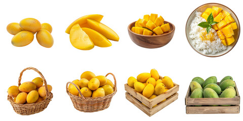 Mango transparent sample mockup isolated png with no background.