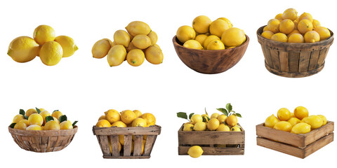 Lemon transparent sample mockup isolated png with no background.