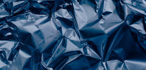 space reflective foil, blue background