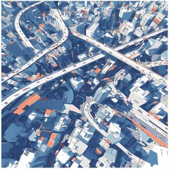 Unravel the Urban Tapestry: GIS Mapping for Traffic Analysis in a Buzzing Metropolis - obrazy, fototapety, plakaty