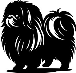 Fototapeta premium Pekingese Dog Silhouette