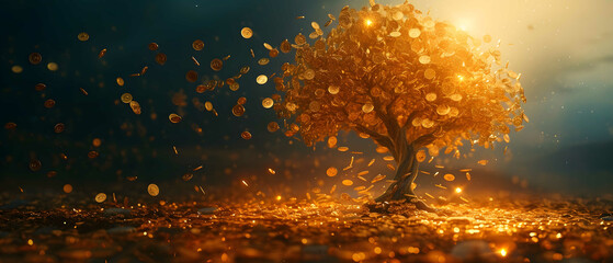 small golden tree