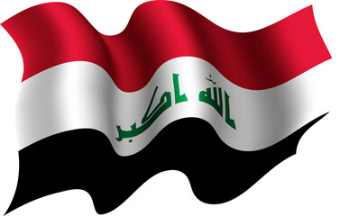 Iraq Waving Flag 3D Realistic