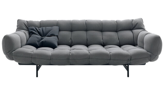 Gray Couch With Pillow