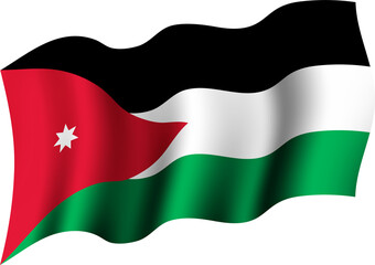 Jordan Waving Flag 3D Realistic