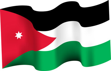 Jordan Waving Flag 3D Realistic