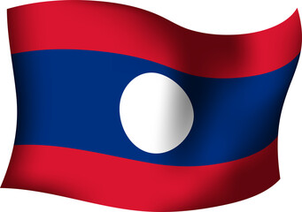 Laos Waving Flag 3D Realistic