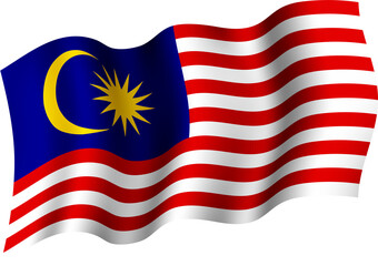 Malaysia Waving Flag 3D Realistic