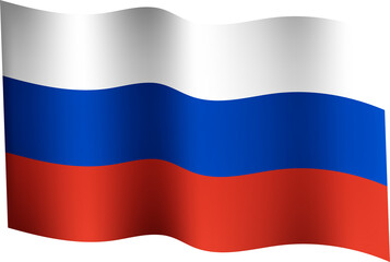 Russia Waving Flag 3D Realistic