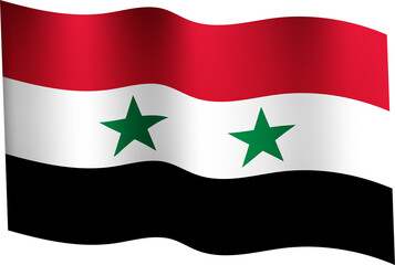 Syria Waving Flag 3D Realistic