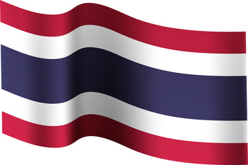 Thailand Waving Flag 3D Realistic