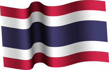 Thailand Waving Flag 3D Realistic