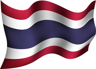 Thailand Waving Flag 3D Realistic