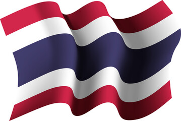 Thailand Waving Flag 3D Realistic