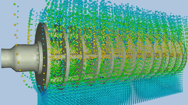 CFD simulation Computational fluid dynamics - mixer airflow simulation