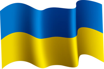 Ukraine Waving Flag 3D Realistic