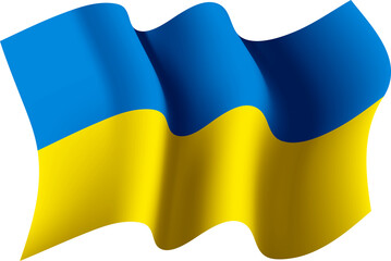 Ukraine Waving Flag 3D Realistic