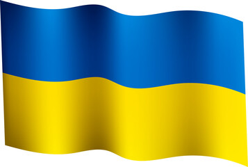 Ukraine Waving Flag 3D Realistic