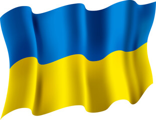 Ukraine Waving Flag 3D Realistic