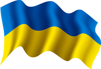 Ukraine Waving Flag 3D Realistic
