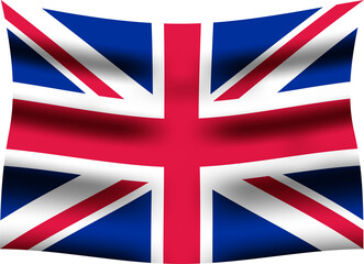 United Kingdom Waving Flag 3D Realistic