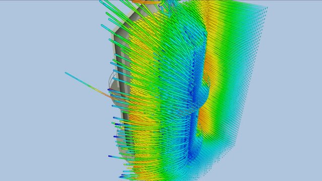 CFD simulation Computational fluid dynamics - silo airflow simulation