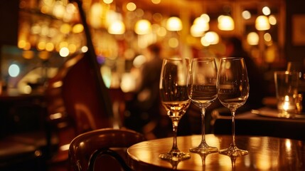 As the music envelops the room the defocused silhouettes of wine glasses bar stools and hazy figures sway to the smooth rhythms adding to the intimate and buzzing ambiance of this .