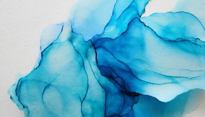 blue watercolor background texture fluid painted ink stains and blotches