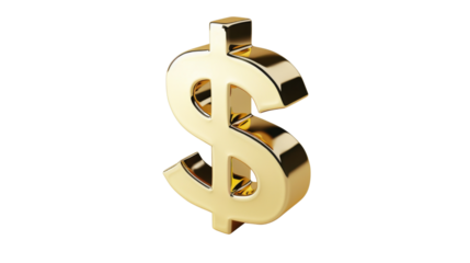 Golden dollar symbol