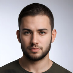 Obraz premium Urban Style with Long Buzz Cut and Beard