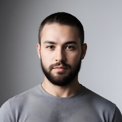 Classic Long Buzz Cut and Beard Look