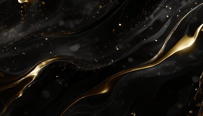 4k deep black liquid abstract background dark fluid water surface acrylic elegant cover 3d creative...