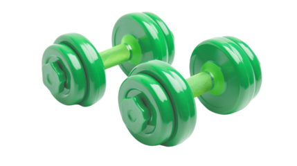 Green classic dumbbells