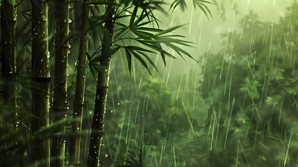 Bamboo in the Rain

