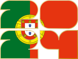 2024 with flag of Portugal