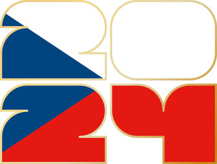 2024 with flag of Czech Republic