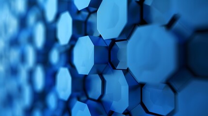 3d hexagon blue abstract background
