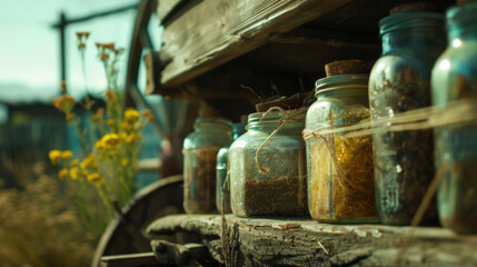 A dilapidated wagon filled with jars of herbs and other mysterious ingredients travels through the Wild West with a witchy wrangler at the reins on a journey to heal .