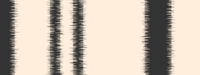 Striped watercolored background. Ikat or tie dye print. Batik textile texture with ombre effect. Modern knitted scarf, plaid or carpet pattern with abstract boho motif. Vector illustration. © vikusha_art