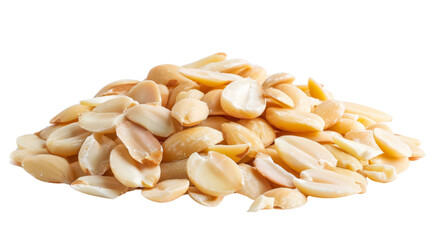 Heap of peeled almonds