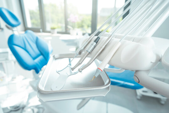 Dentist tools and equipment in office