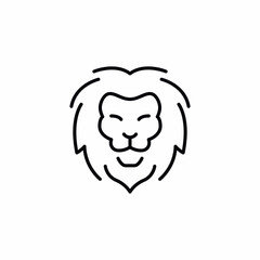 lion head wild animal king icon