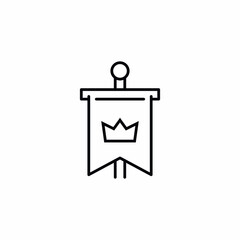 ancient medieval war flag icon