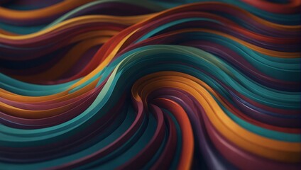 Fototapeta premium Collection of 3D-rendered abstract curved lines Generative AI