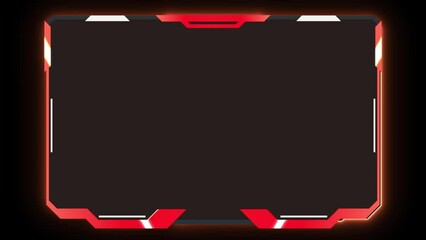 Retro Red Frame Overlay for Screen
