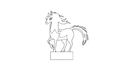 Whimsical Unicorn Vector Illustration for Download
