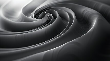 An abstract background featuring a gentle swirl in shades of grey, the gradients creating an illusion of motion and soft shadows for a sleek device screen. 
