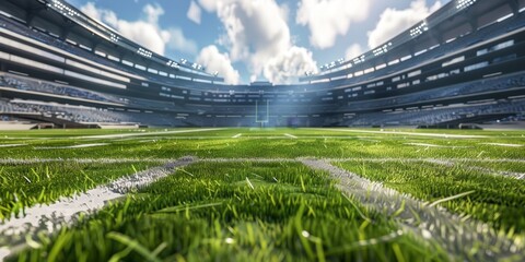 American football players on the field Generative AI