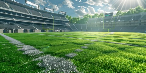 American football players on the field Generative AI
