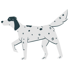 English Setter Dog pet handdrawn illustration